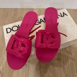Dolce Gabanna Rubber Beachwear Slides Women’s